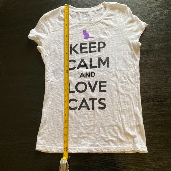 COPY - 😻HP😻 Aero NWOT Keep Calm and Love Cats T-Shirt - Picture 4 of 7